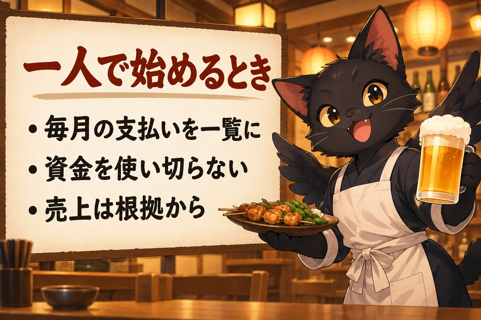 一人で始めるときに気をつけることは？