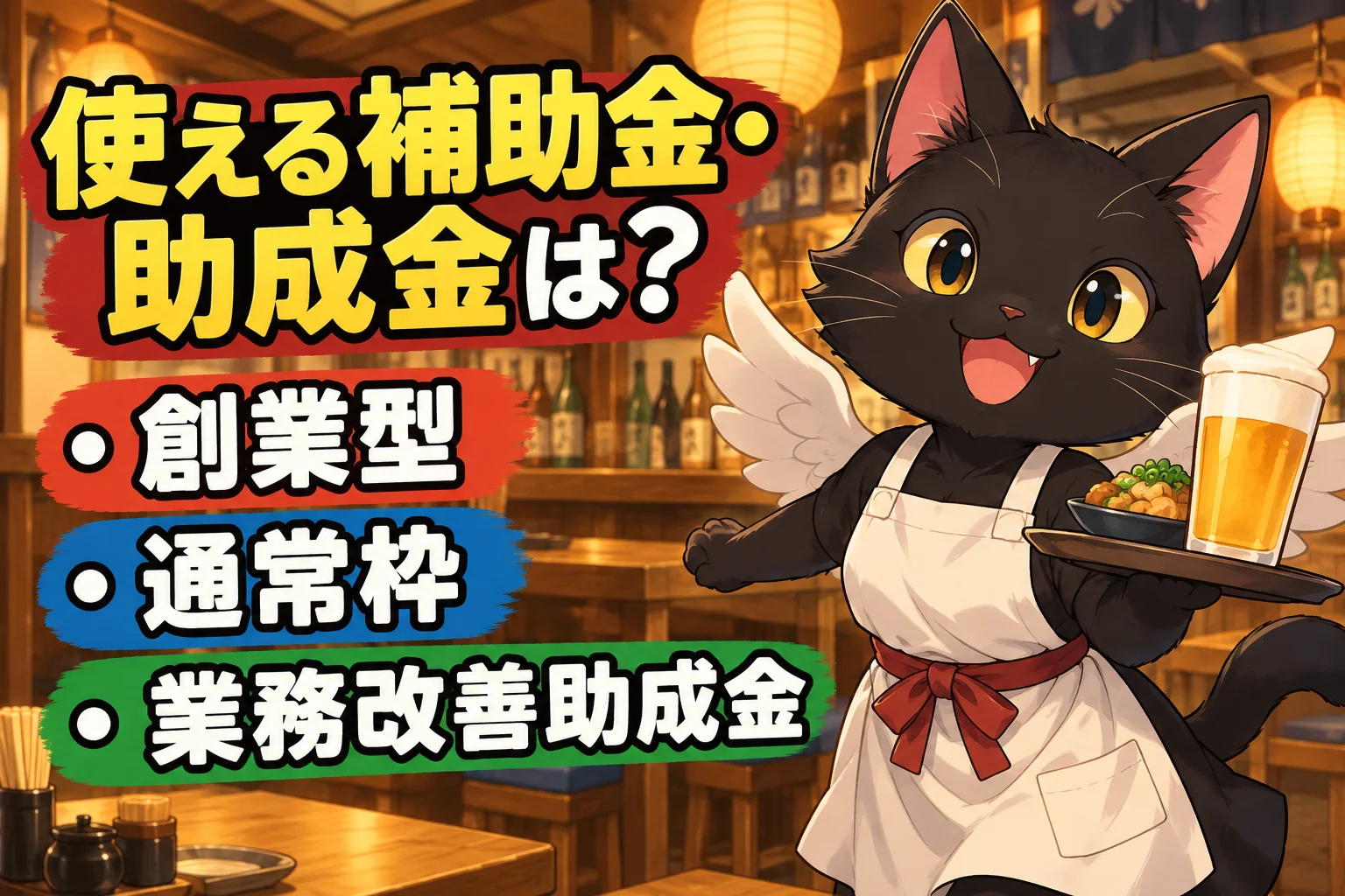 居酒屋の開業で使える補助金・助成金はある？