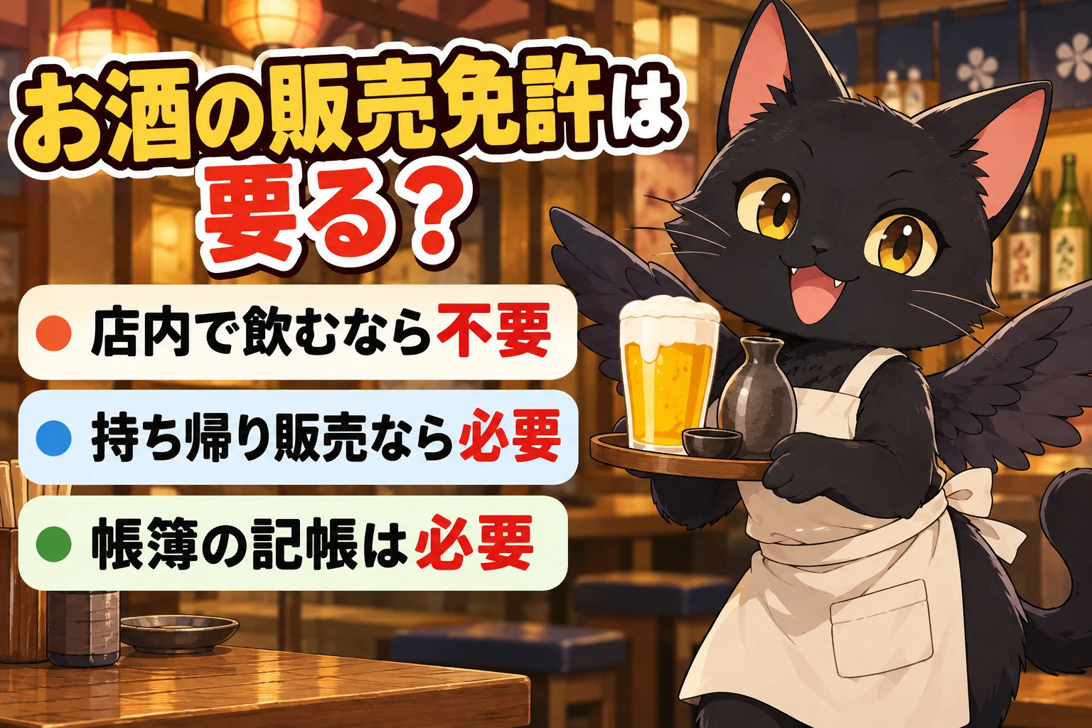 お酒の販売免許は要る？